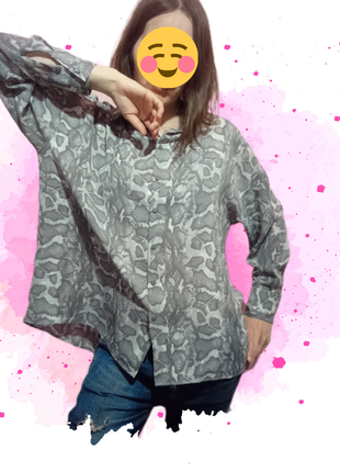 Блуза с принтом размер 60-627 фото