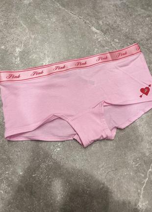 Трусики victoria’s secret pink шортики трусы виктория сикрет1 фото