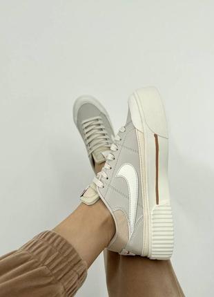 Кроссовки nike court legacy beige4 фото