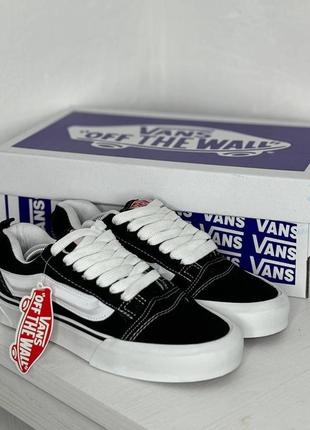 Vans vans knu skool black/white premium 36 w sale1 фото