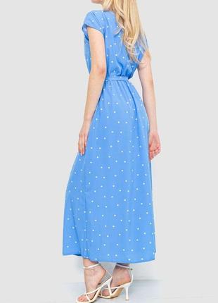 Платье в горох, цвет голубой, 214r055-14 фото