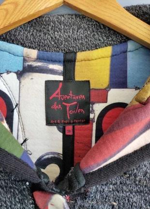 Стильное шерстяное пальто кардиган aventures des toiles art &amp; pret a porter франция9 фото