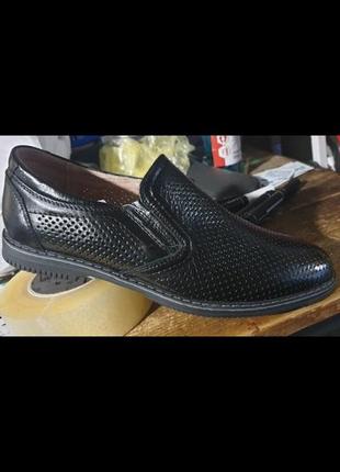 Шкіряні мокасіни 40 р