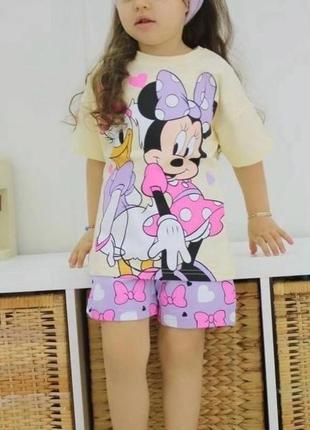 Літній костюм зара для дівчинки футболка шорти