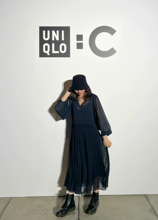 Uniqlo:c элегантное шифоновое платье2 фото