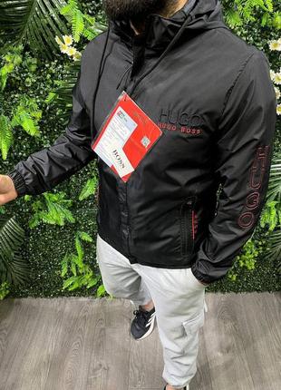 Мужская куртка ветровка премиум качества в стиле hugo boss4 фото