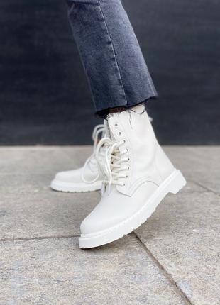 Ботинки dr. martens classic white  черевики