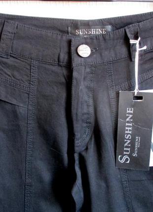 Черные котоновые брюки с карманами карго sunshine2 фото