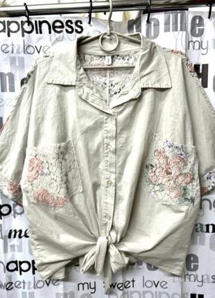 Блуза, рубашка натуральная🌱  хлопок 100%, 🇮🇹 италия7 фото