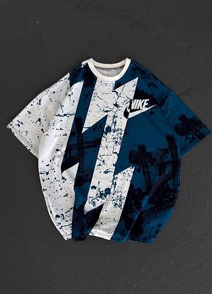 Літня чоловіча футболка з коротким рукавом оверсайз nike1 фото