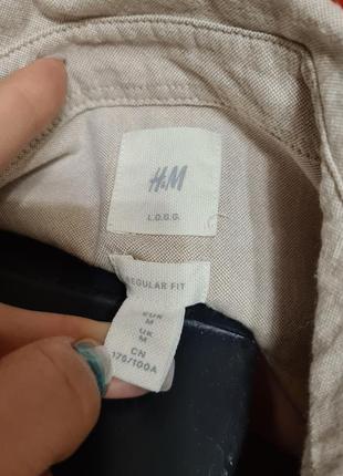 Сорочка чоловіча з довгим рукавом regular fit h&m6 фото