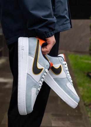 Кросівки nike air force white orange black7 фото