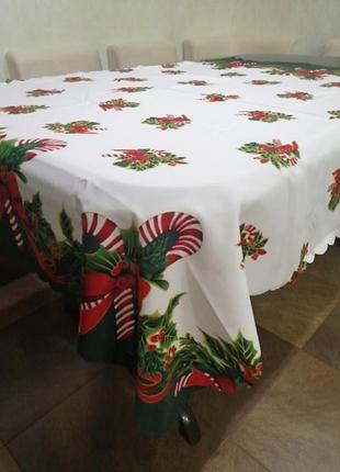 Новорічна скатертина 120*150, 150*220,в наявності кольори і розміри