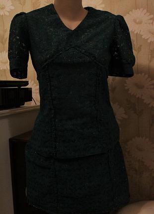 Костюм с люрексом юбка и кофта