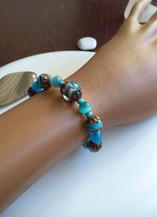 Браслет "париж". розмір 21см. романтичний подарунок на мідне весілля.