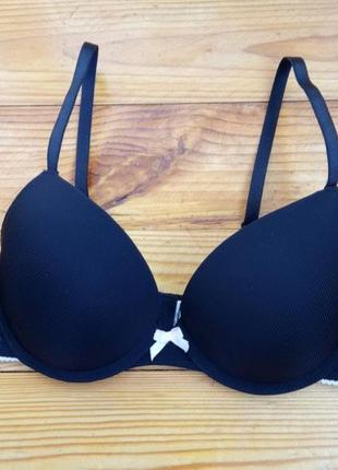 Чорний бюсгальтер з пушапом 80в/ бюсгальтер censored/ бюсгальтер 80b