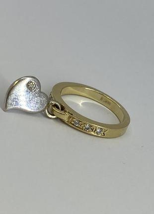 Золота каблучка з діамантами типу tiffani3 фото