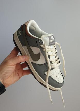 Кроссовки nike sb dunk low yuto horigome •grey white•7 фото