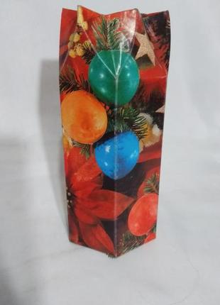 Коробка подарункова, картонна новорічна у вигляді мішечка h 16 див. n -901.9 фото