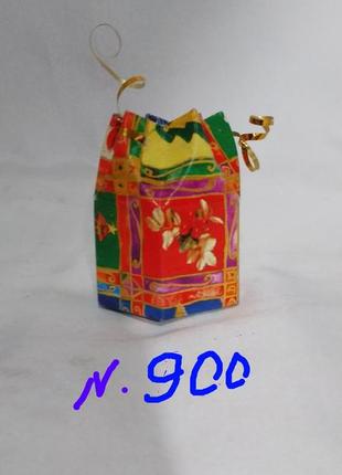 Коробка подарункова, картонна *новорічна* у вигляді мішечка d=6 див. n -900.8 фото