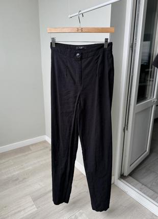 Черные классические широкие брюки