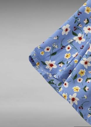 Летняя роскошная короткая юбка с цветочным принтом и поясом от shein4 фото