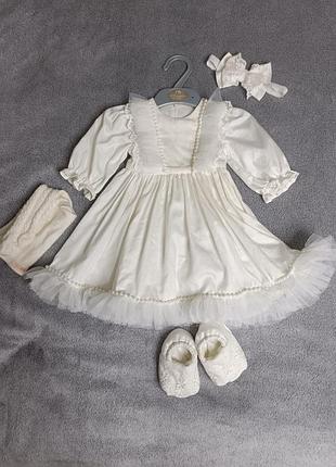 Сукня для дівчинки з перлинами