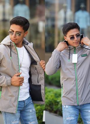 Мужская куртка ветровка премиум качества в стиле hugo boss