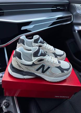 Мужские кроссовки new balance 990 v3 beige black