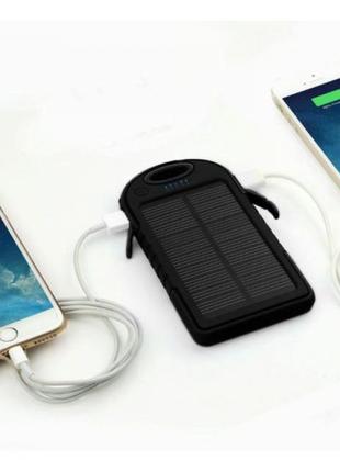 Портативное зарядное power bank solar 30000 mah на солнечной батареи | powerbank2 фото