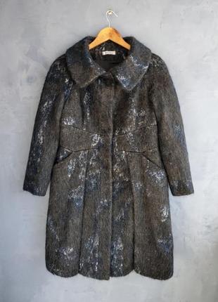 Шикарное оригинальное пальто из шерсти альпака и мохера teresa tardia италия1 фото
