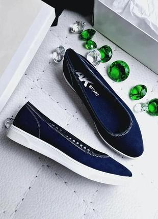 Anne klein оригінал темно-сині спортивні балетки