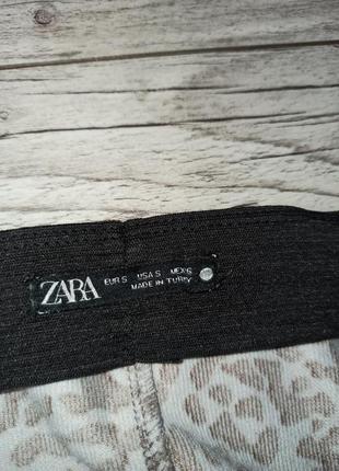 Стильные леггинсы с разрезами рубчик леопард zara2 фото