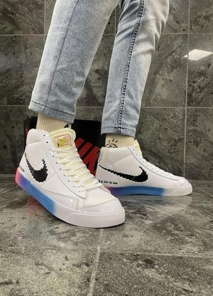 Кросівки nike blazer mid 77 (білі) унісекс6 фото