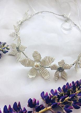 Веночек ободочек на голову для невесты