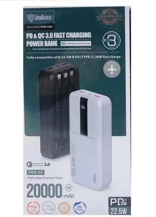 Універсальний power bank inkax pbq-0920000mah qc3.0 22.5w1 фото