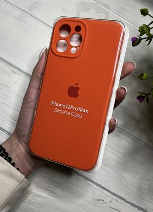 Чохол на iphone 12 pro max про квадратні борти чохол на айфон silicone case full camera на apple1 фото