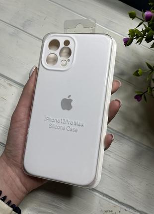 Чехол на iphone 12 pro max о квадратных бортах чехол на айфон silicone case full camera на apple