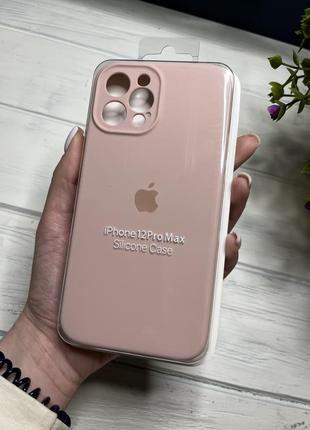 Чохол на iphone 12 pro max про квадратні борти чохол на айфон silicone case full camera на apple