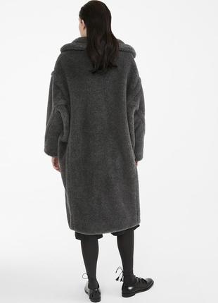 Пальто шуба max mara teddy bear icon coat италия оригинал шерсть альпака шелк5 фото