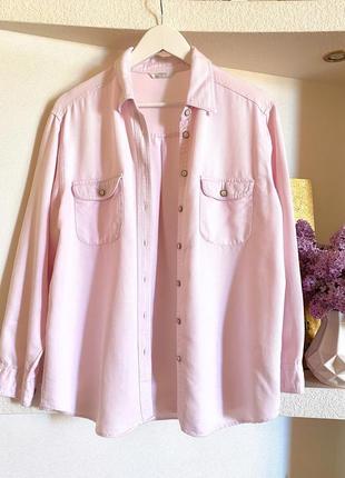 Рубашка нежно розовая1 фото