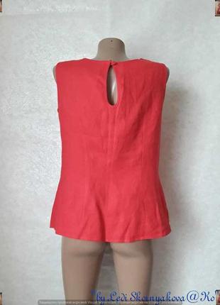 Фирменная next блуза со 100 % льна сочного розового цвета, размер с-м2 фото