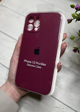 Чохол на iphone 12 pro max про квадратні борти чохол на айфон silicone case full camera на apple1 фото