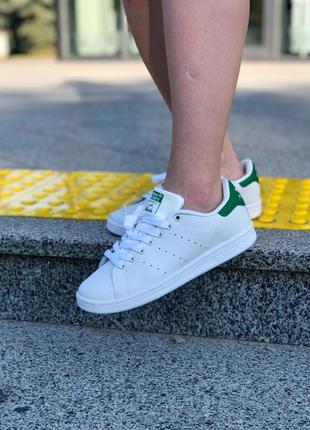 Женские кроссовки adidas stan smith белого цвета7 фото