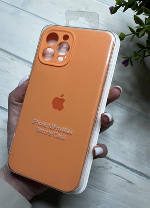 Чехол на iphone 12 pro max о квадратных бортах чехол на айфон silicone case full camera на apple1 фото