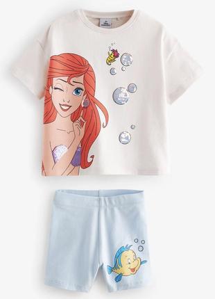 Комплект шорти та футболка русалочка на дівчинку