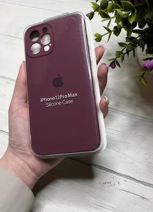 Чохол на iphone 12 pro max про квадратні борти чохол на айфон silicone case full camera на apple1 фото