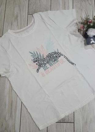 Футболка с леопардом be wild &beautiful l-xl