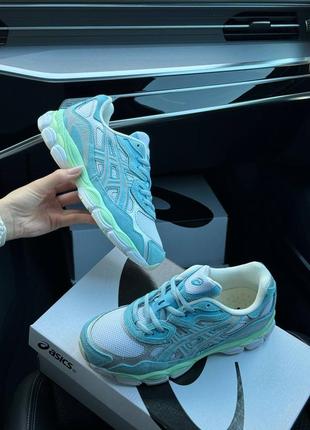 Женские кроссовки asics gel - nyc blue mint2 фото