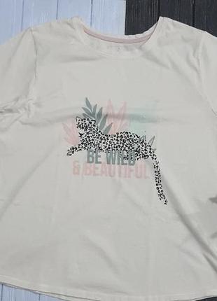 Футболка с леопардом be wild &beautiful l-xl10 фото